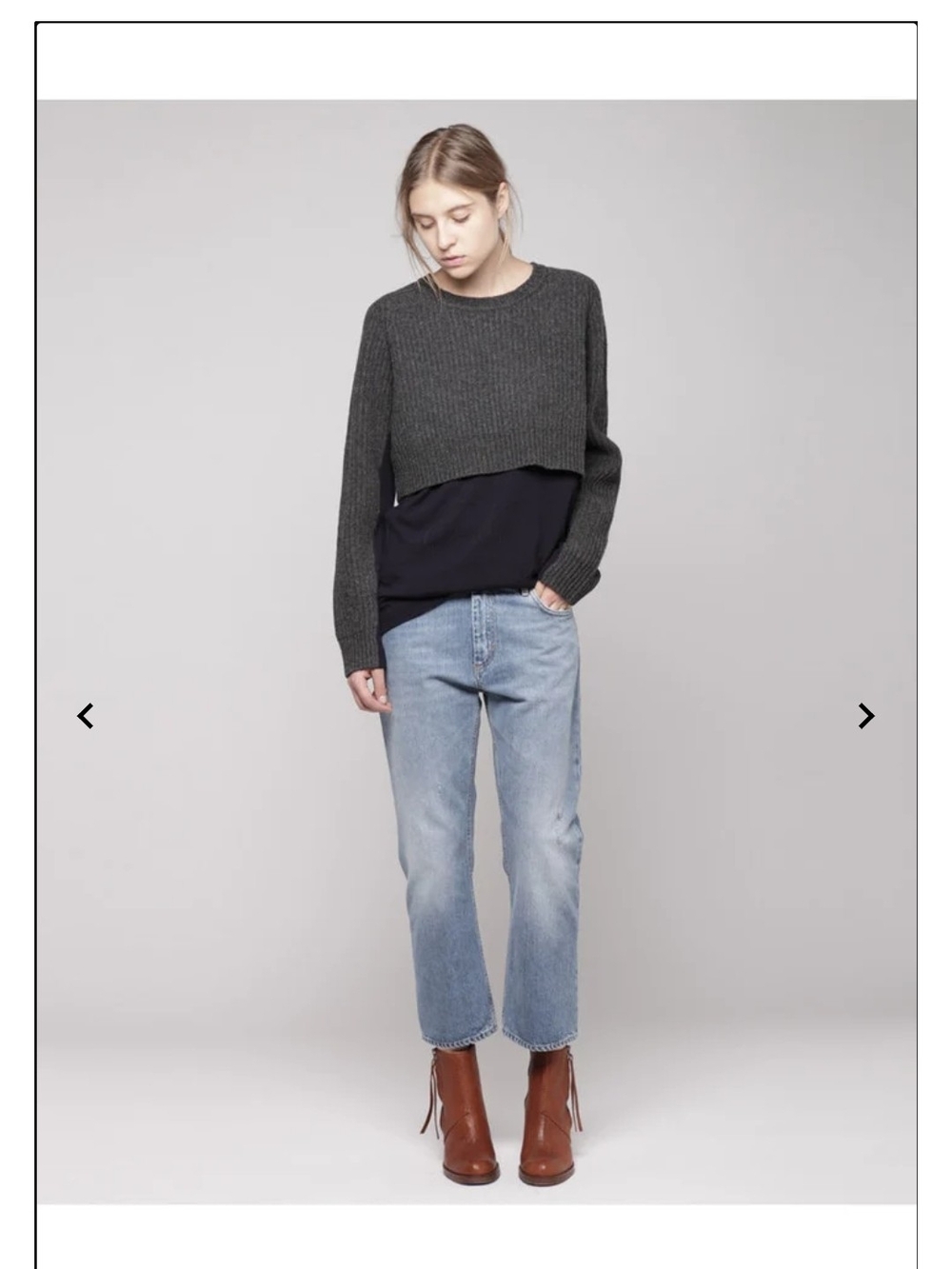 Long Sleeve Layered Wool/Merino Wool Sweater